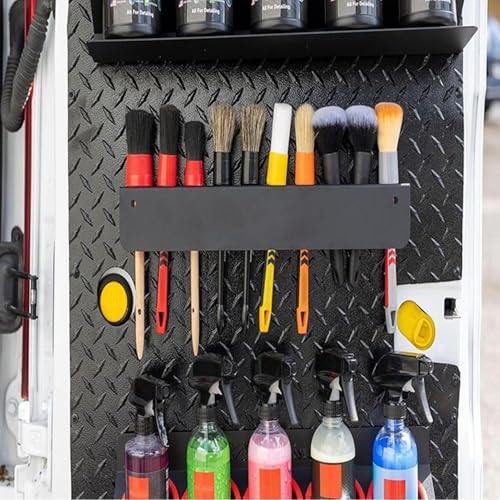 Organisateur de brosses de détail mural pour ranger un garage encombré