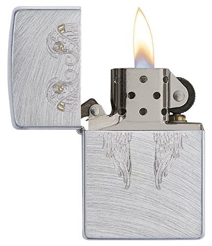 Zippo Angel Wings Pocket Lighter, Chrome Arch