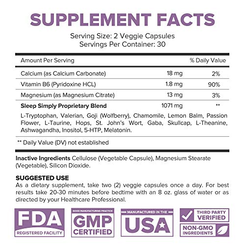 Lumen Naturals - Natural Sleep Aid For Adults – Herbal Sleep Aids Supplement With Melatonin, Valerian Root, Magnesium - Deep Sleep Support To Promote Calm Deep Sleeping For Better Rest - 60 Capsules #TOP2