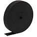 H&S Goma Elastica Negra y Plana para Costura - 10m x 24mm - Cinta en Formato de Rollo Grueso Elastico - Banda Elástica para Ropa