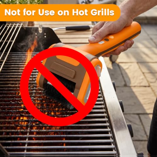 Image of Electric Grill Brush Bristle for Outdoor Grill, Grill Cleaning Brush Rechargeable BBQ Cleaner Brush Head,Safe Grill Brush with Scraper for Cast Iron Stainless-Steel Grates
