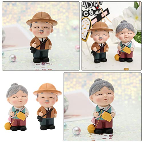 2 Unidades Decoração De Bolo Enfeite De Bolo De Aniversário Estatueta De Aniversário Ornamento De Ca