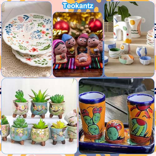 sitarcmin Porzellan Farben, 24 x 25ml Keramikfarben zum Einbrennen,Glas- und Porzellanfarbe,Farbe für Glas Tassen Keramik Bemalen,Keramik Farben Spülmaschinenfest nach dem Einbrennen