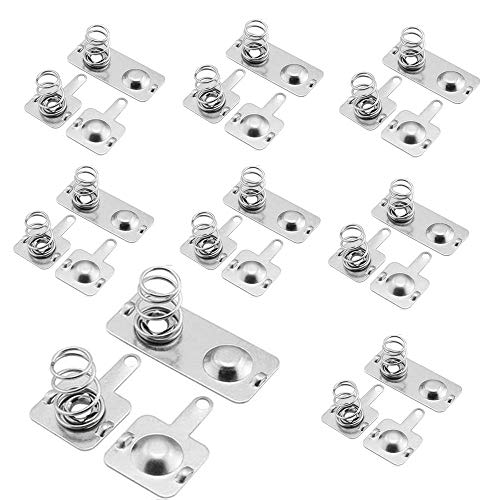 Cutelec 12Pairs Battery Springs AAA Battery Negative to Positive Conversion Spring Contact Nickle Plated 9x9mm