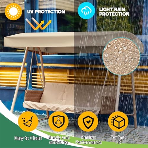 Cubierta superior impermeable para columpio con protección anti-UV solar 4