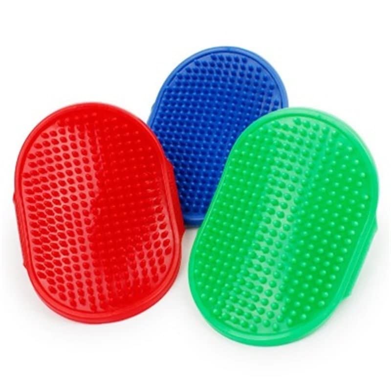 Pet Brush, Pet Brush Soft Rubber Dog Bath Brush Comb Cleaning Massage Grooming Cat Brush Blue Red Green Pet Supplies Pet Brushes