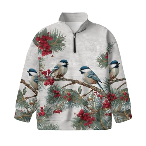Image of AmzPrint Girls Graphic Quarter Zip Coat Long Sleeve Lightweight Oversized Athletic Running Hoodies For Kids Teen Girls