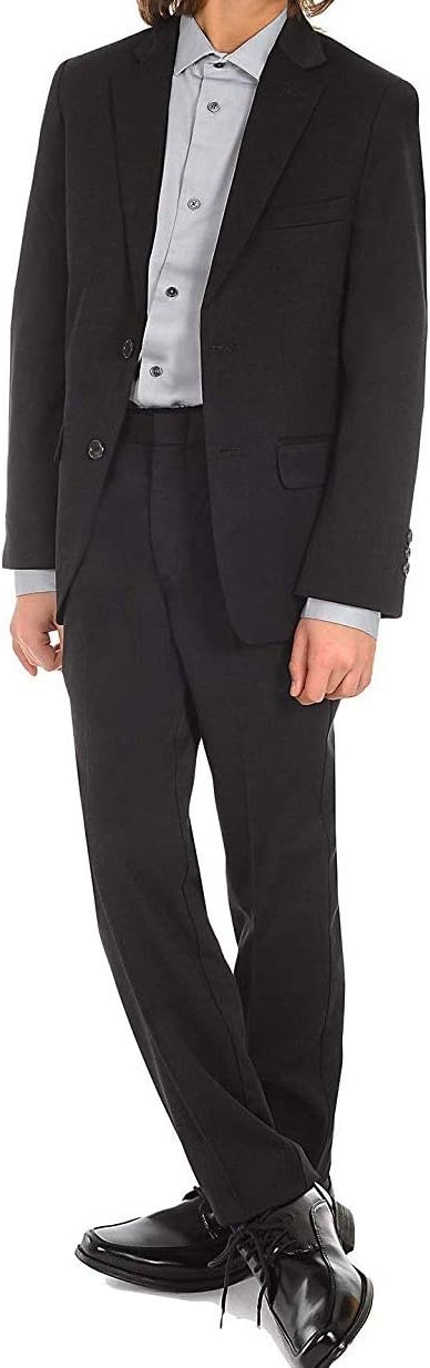 Calvin Klein Boys' 2-piece Formal Suit Set, Single Breasted Jacket & Straight Leg Dress Pants