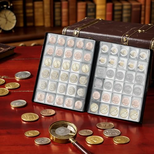 Münzsammlung 2 Euro münzen sammelalbum: 480 Stück Münzalbum Münzen Aufbewahrung für Sammler - 25mm Coin Album münzsammelalbum