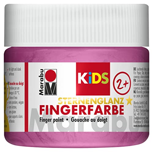 Marabu 03030050251 - KiDS Fingerfarbe violett 100 ml, auf Wasserbasis, parabenfrei, vegan, auswaschbar, für Kinder ab 3 Jahren