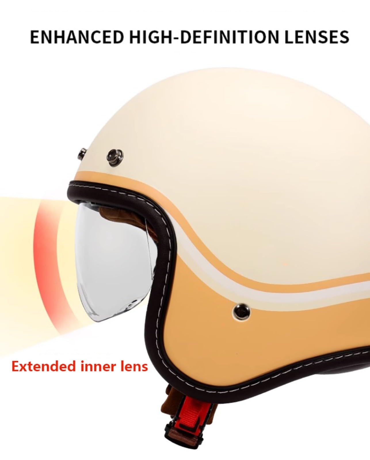 Casco Jet Moto con Visera Solar Casco de Motocicleta Certificado DOTECE Hombres Mujeres Scooter Casco Ciclomotor Casco Ciclomotor Chopper Casco Motocicleta Medio Casco Abierto