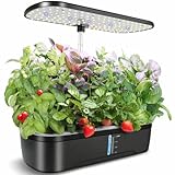 【3 Wachstumsmodi】 Indoor-Gartensystem 20 W dreifarbiges LED-Wachstumslicht simuliert Sonnenlicht, maximiert die Photosynthese und kann auch 3 verschiedene Beleuchtungsmodi umschalten, um verschiedenen Wachstumsstadien verschiedener Pflanzen gerecht zu werden, sodass Pflanzen bei jedem Wetter und in Jahreszeiten wachsen können Schneller.