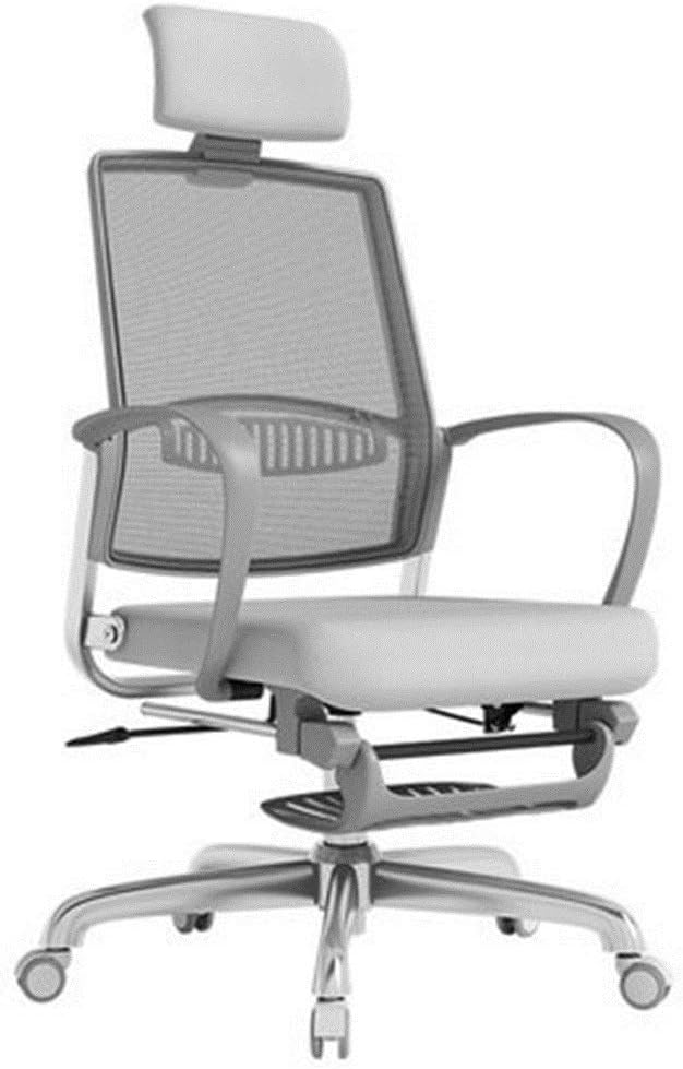 Chair Home Computer Chair Home Reclining Ergonomic Chair Lunch Break Office Chair Esports Game Chair Rotating Chair Gift (Color:Gray Size:114.568CM) Size:114.568CM Colour:Gray