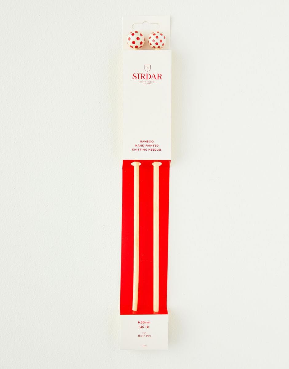 Sirdar Hand Painted Bamboo Knitting Needles Single Point 35cm x 6.00mm