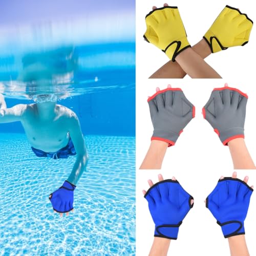 Stebcece Swim Paddles Flippers Swimming Hand Finger Webbed Gloves Webbed Swim Gloves Swimming Gloves Webbed Finger Aquatic Gloves