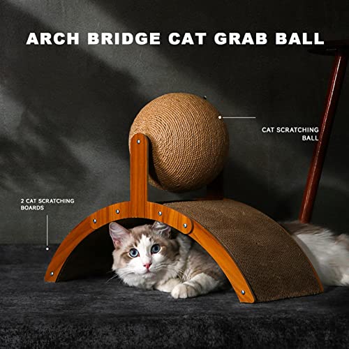 Arranhões para interior,Poste para arranhar gatinho vertical arco vertical - Espreguiçadeira papelão