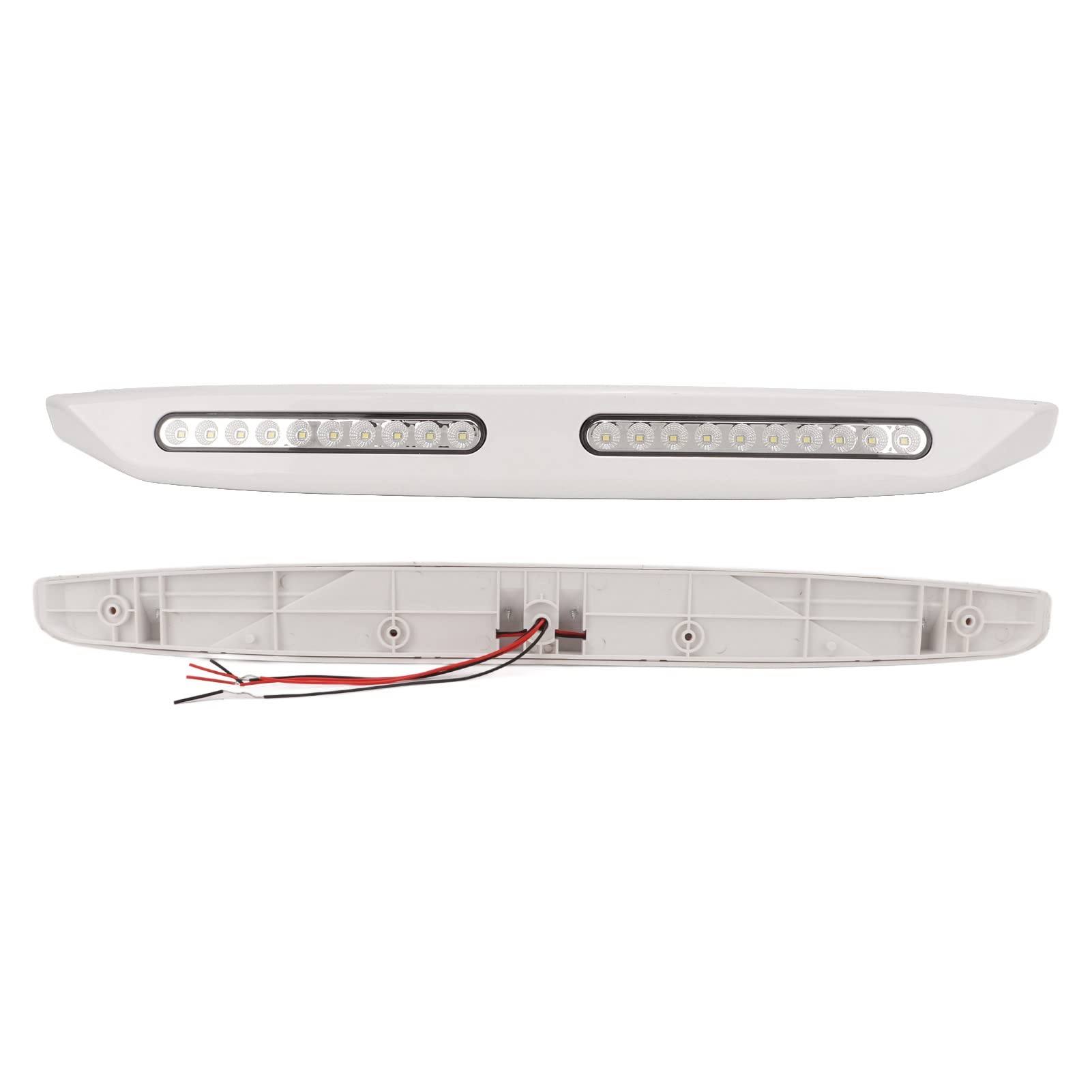 Akozon Luci per Veranda a LED per, 20 LED Luci Ad Alta Luminosità 12V Barra Luminosa per Esterni Impermeabile Adatta per S Campers Yachts(Bianco)