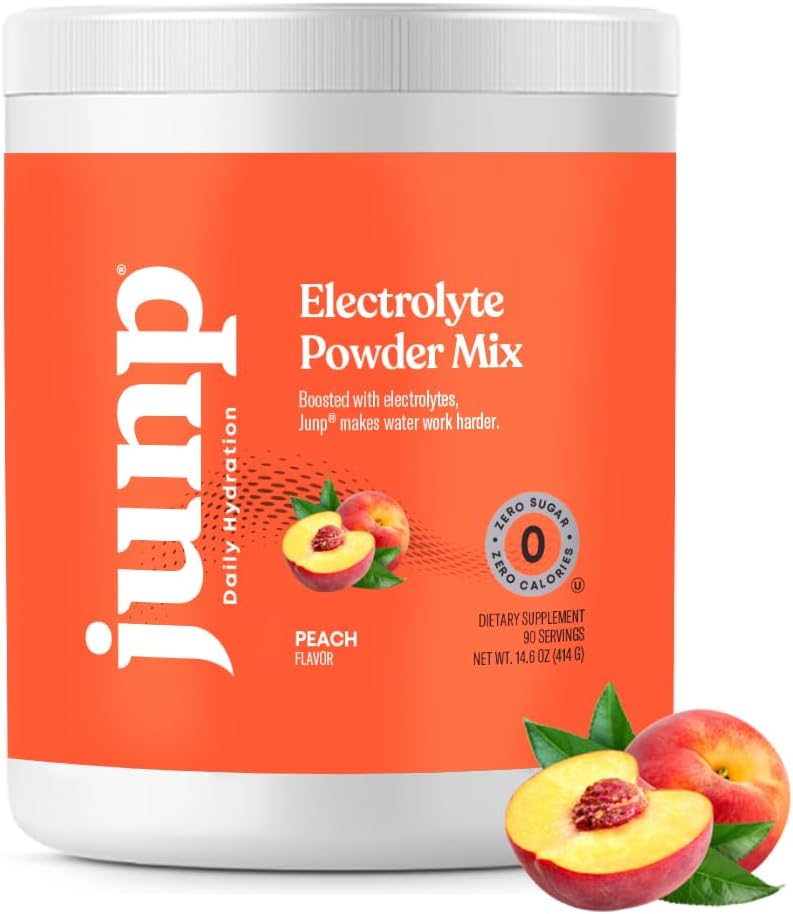– Hydration Electrolyte Powder, Electrolytes Drink Mix Supplement, Zero Calories Sugar and Carbs, Kosher, Peach Flavor, 90 Servings