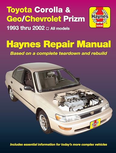 Toyota Corolla & Geo/Chevrolet Prizm (93-02) Haynes Repair Manual
