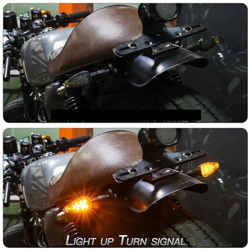 Luz de señal giro para motocicleta ideal para viajes nocturnos e intermitente ámbar 12V 7