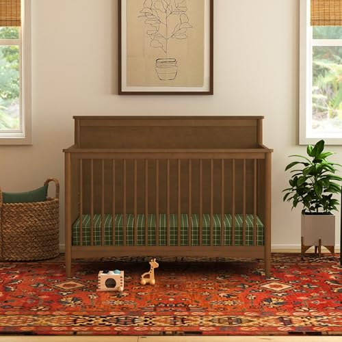 Image of Davinci Frem 4-in-1 Convertible Crib in Walnut, GREENGUARD Gold Certified