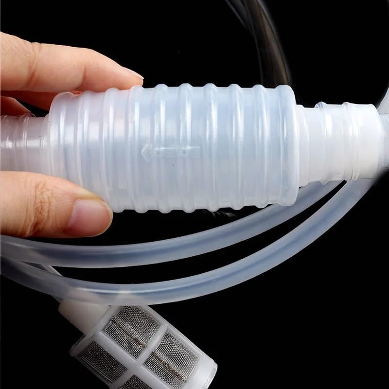 Homebrew Siphon Hose, Manual Beer & Wine Transfer Tube with Filter, Food Contact Safe Tubing for Home Brewing & Bottling