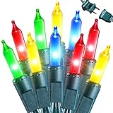 Joomer LED Christmas Lights, 2Pack Total 39FT 200 LED Multicolor Christmas Tree Lights, Connectable Waterproof Mini String Lights Plug in for Indoor Outdoor Home Christmas Decoration