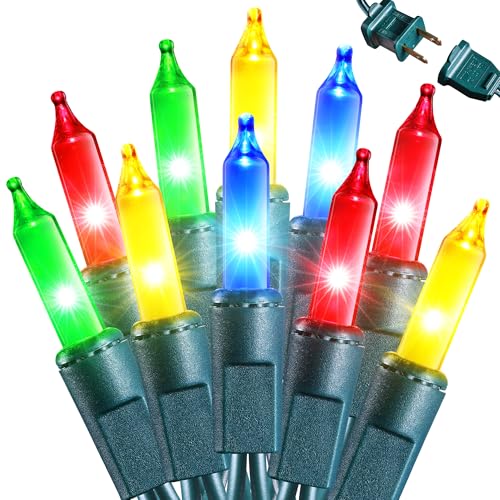 Joomer LED Christmas Lights, 2Pack Total 39FT 200 LED Multicolor Christmas Tree Lights, Connectable Waterproof Mini String Lights Plug in for Indoor Outdoor Home Christmas Decoration