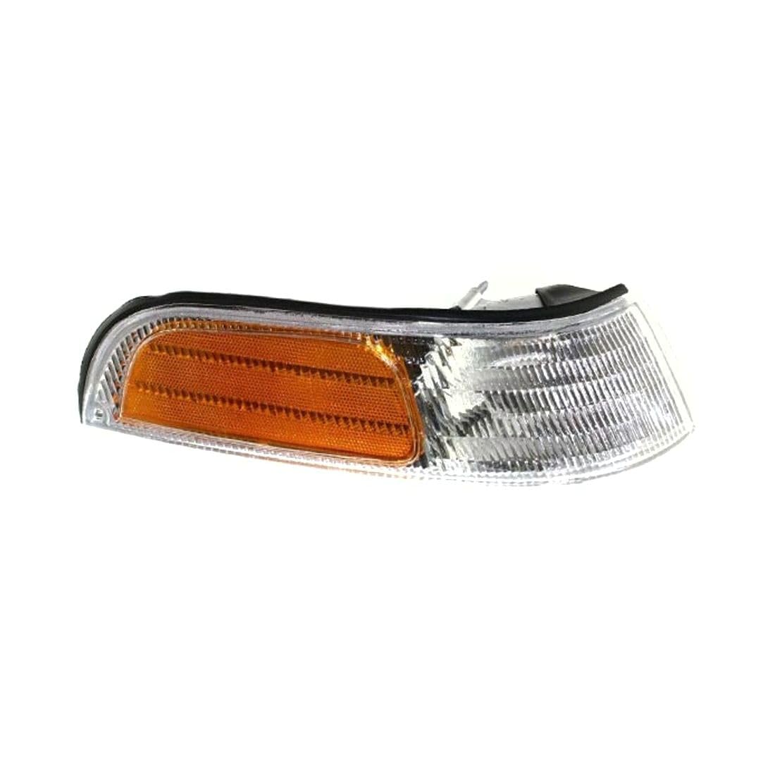 EFCUCLP for Ford for Crown Victoria 1992-1997 Vic Park Corner Light Turn Signal Marker Lamp Passenger Side Plastic Smooth Clear-Lens Orange