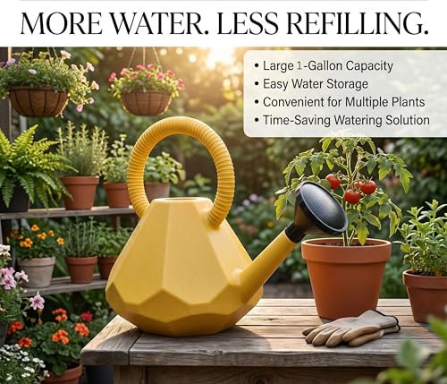 Image of Chipku 3.5 Litre Garden Watering Can with Sprinkler Nozzle | Durable Lightweight Plastic Water Can for Home, Balcony & Outdoor Plants | Easy Pour Long Spout