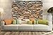 GREAT ART Photo Wallpaper – Shale Stonewall – Picture Decoration Realistic Rustic Paper Stone Wall Cladding Industrial Design Look Masonry Image Decor Wall Mural (82.7x55.1in - 210x140cm)