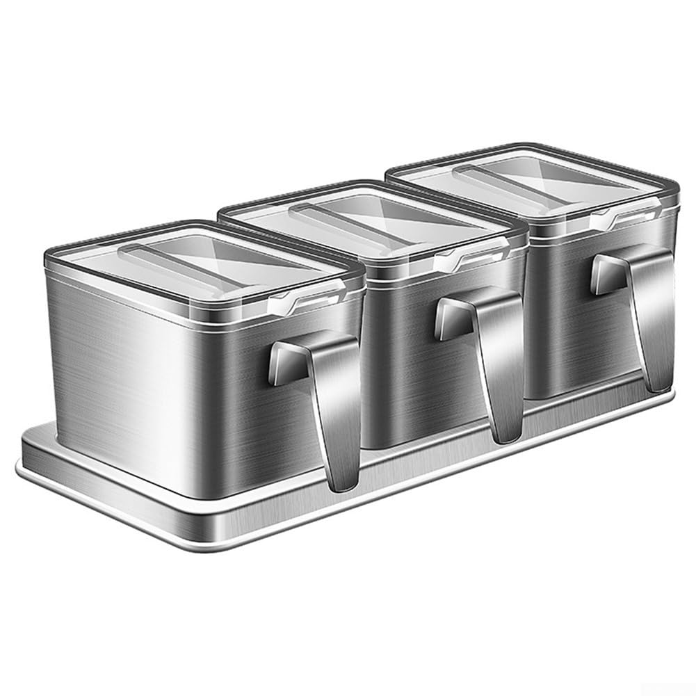 Organizador Armario Cocina para acero Inoxidable para estante Especias 3 Niveles Ajustable para almacenamiento Gabinete 30x12x9cm(three -)