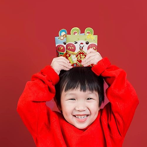 Miniatura 3 de Sobres rojos 2023 con diseño de conejo de dibujos animados chinos lunar Año Nuevo rojo bolsa de la suerte para primavera festival boda cumpleaños