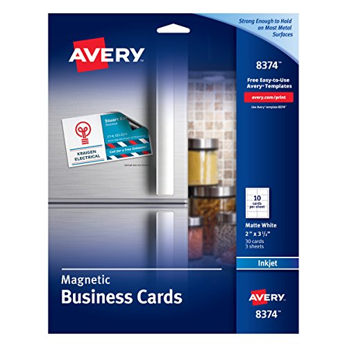 Office Products ProMAG 2 x 31/2 Inches Adhesive Business Card