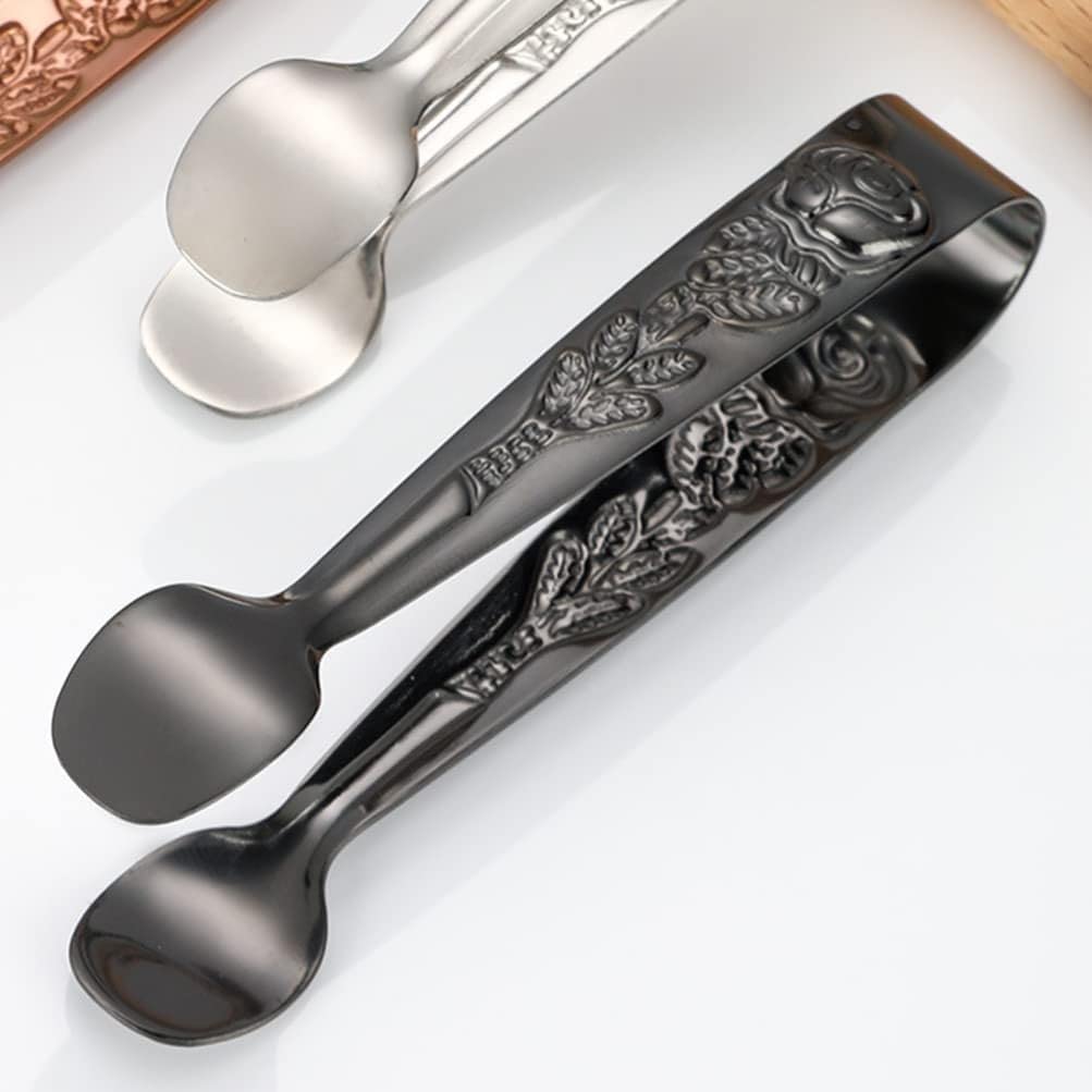 BBAUER 2pcs Mini Pinces de Service, Pinces à Sucre en Acier Inoxydable Pinces à Rose Pinces à glaçons for Pinces de Cuisine à la Maison