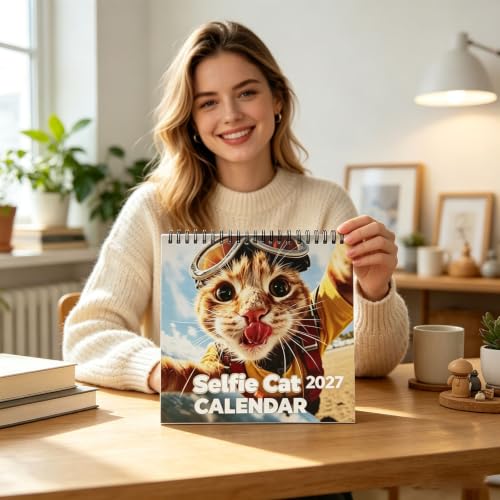 2027 Wall Calendar - Cute Funny Dog Planner, Monthlys Calendar, Gold — view 4