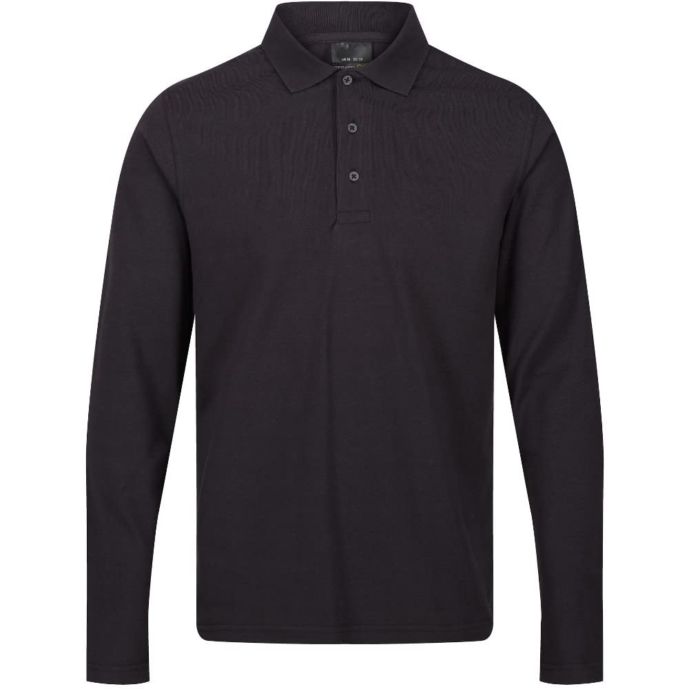 Regatta Professional Mens Pro 65/35 Classic Long Sleeve Polo Shirt - Perfect for Workwear or Casual Navy