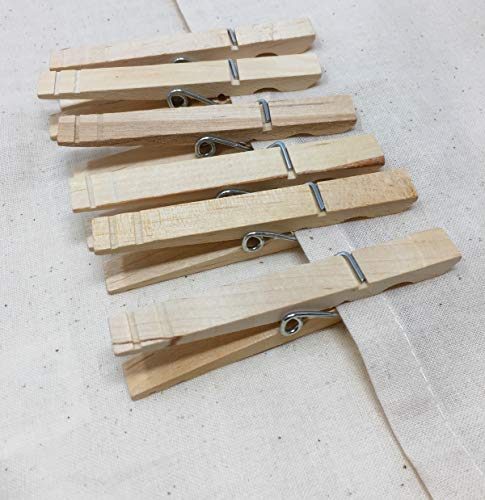 Nickanny's Cotton Apron, Clothesline, And Natural Heavy Duty Wood Clothespins W/Metal Spring Set (Apron Pins Line) #TOP5