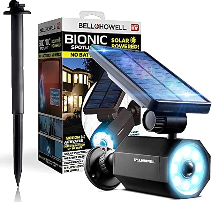 Bell+Howell Bionic Spotlight LED Solar Outdoor Lights Landscape Lighting