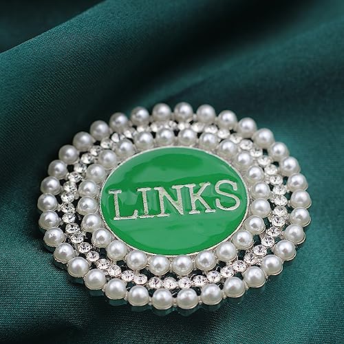Image of Pearl Sorority Brooch for Women Greek Sorority Paraphernalia Gift Green Sisterhood Jewelry for Soror Sister