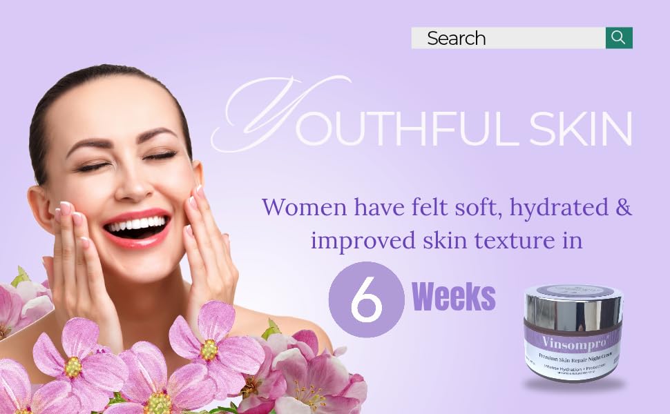 Image of Vinsompro Night Cream | organic collagen booster cream for anti ageing | wrinkles | dark spot | Infused with bakuchiol retinol | Premium herbs | Suitable for All Skin types