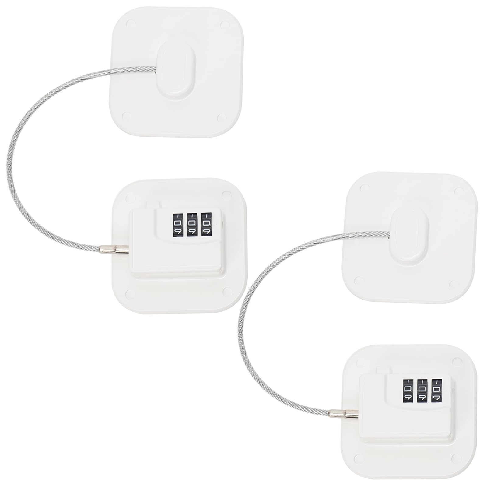FLYAMAPIRITFridge Locks Child Lock with Code 2 Pieces Self-Adhesive Fridge Locks with Digital Password for Fridge, Cabinet, Dryer, Washing Machine, Window etc.
