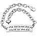 Angelus She believed she could so she did Inspirational Hand Stamped Cuff Metal Bracelet for Women Ladies Girls Silver