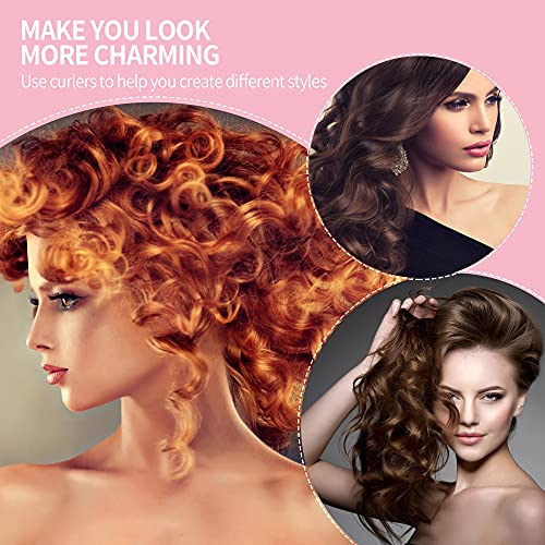 60Pcs 9.45" Flexible Curling Rods Hair Twist Flexi Rods Hair Curlers Set,Twist Foam Hair Rollers No Heat Hair Rods Rollers Hair Curlers Rollers,Steel Pintail Comb Rat Tail Comb For Short And Long Hair #TOP4