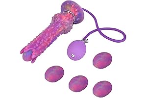 9in Luminous Knotted Dildo with 5 Egg Vibrating Toy