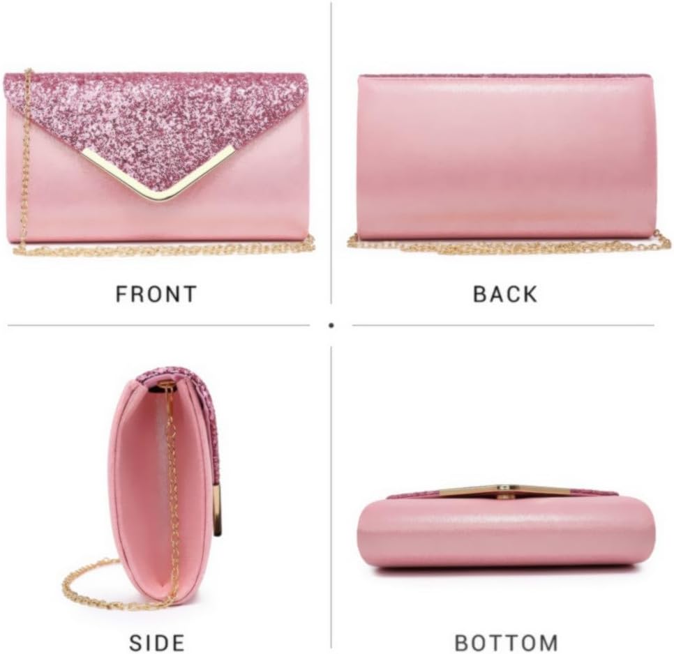 Dasein Women Evening Bags Formal Clutch Purses for Wedding Party Prom Handbags with Shoulder Strap and Glitter Flap | Formal, Wedding Party, Prom, with Shoulder Strap, Glitter Flap, Formal - Image 4