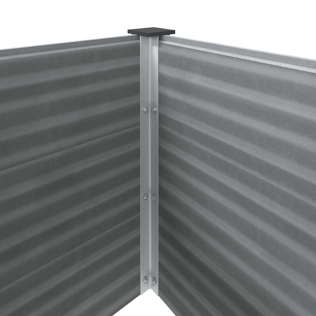 Woonisher Bancal de jardín de Madera y plástico, bancales de Metal, Kit de bancal de Madera y plástico 250x100x54 cm Gris para Aficionados a la jardinería.