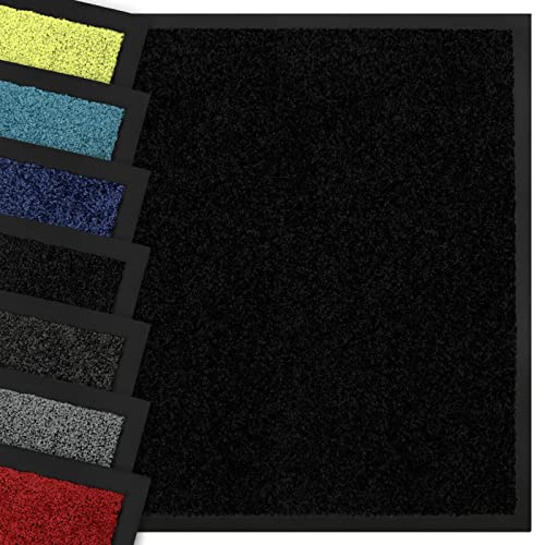 Nova Forma Schmutzfangmatte Bright Paillasson de qualité supérieure au look attrayant - Paillasson pour intérieur, couloir, porte d'entrée, Noir 60 x 90 cm Cover