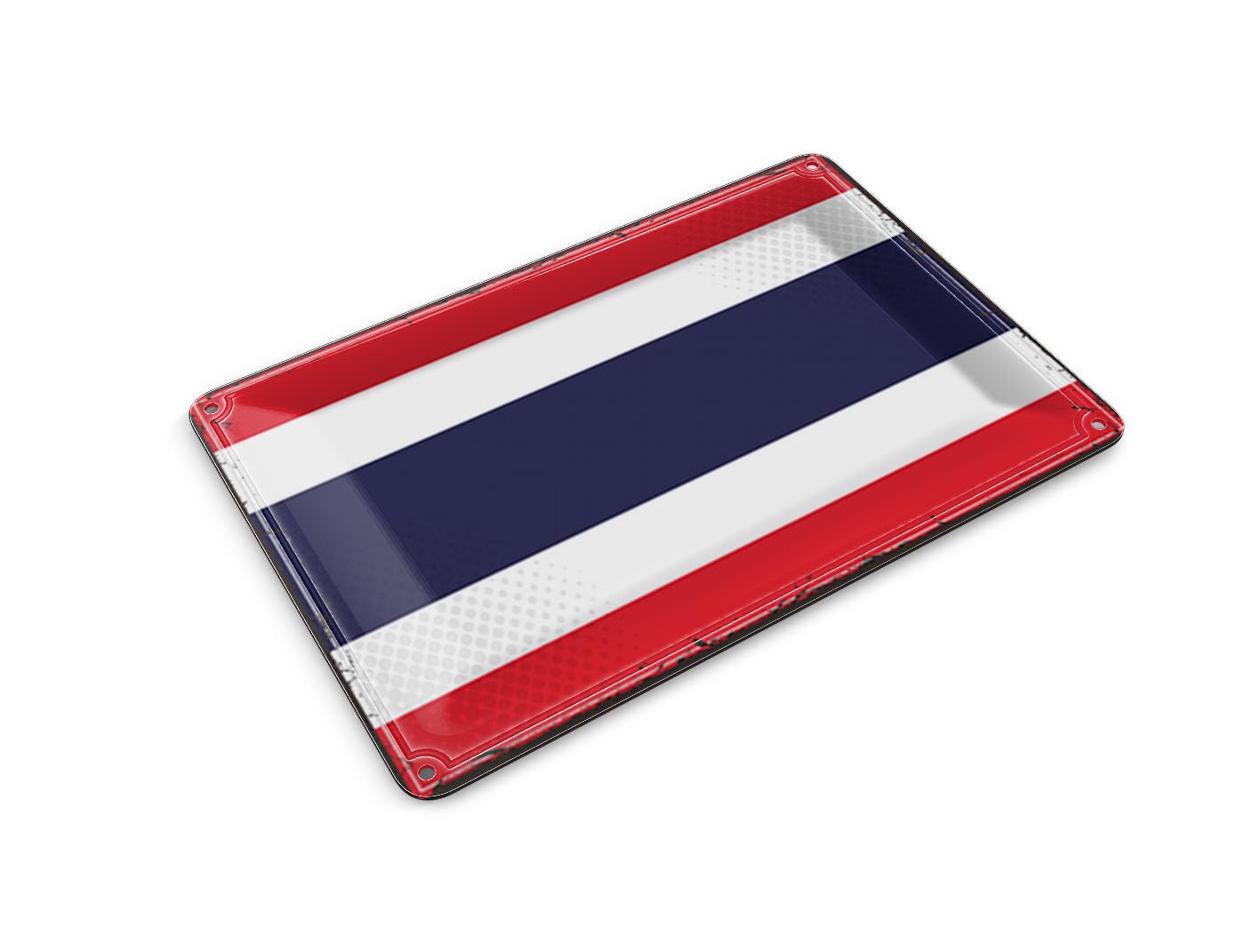 Femer Tin Postcard Flag of Thailand 14 x 10 cm Retro Flag of Thailand Decorative Sign