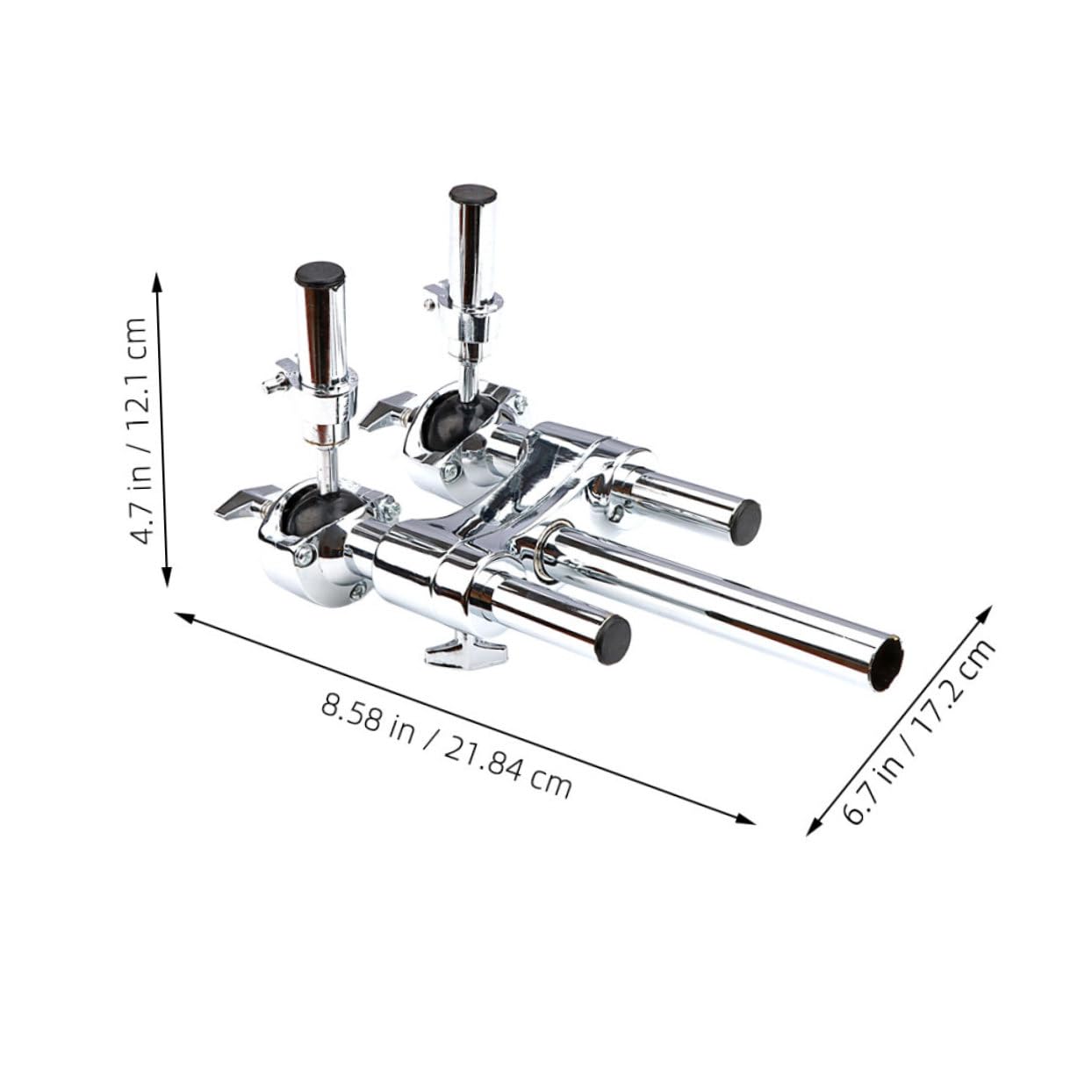 ibasenice Tubo Vertical de Soporte de Batería Soporte Metálico Herrajes de Batería para Instrumento de Percusión Uso Escenario de Actuación
